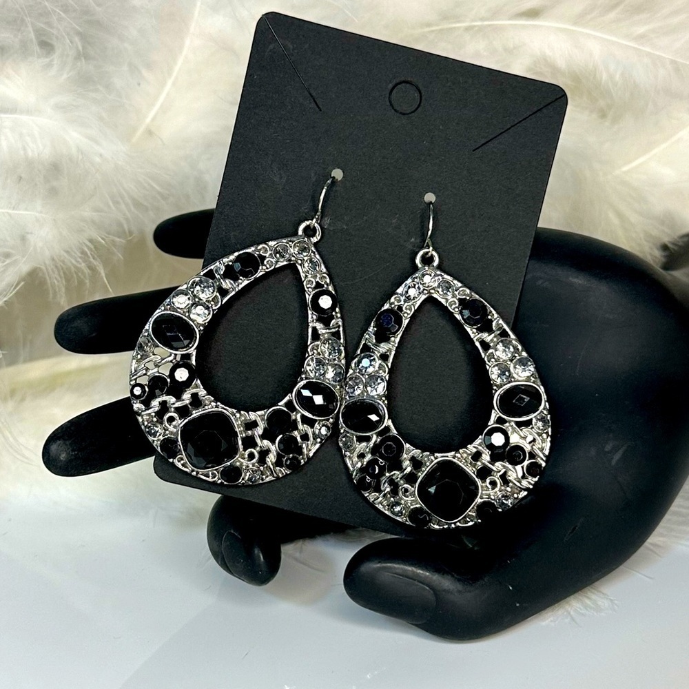 Metal dangle earrings